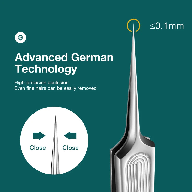 MR.GREEN Ingrown Hair Tweezers – Pointed Nose Tweezers for Eyebrows, Splinters, Blackhead & Acne Removal