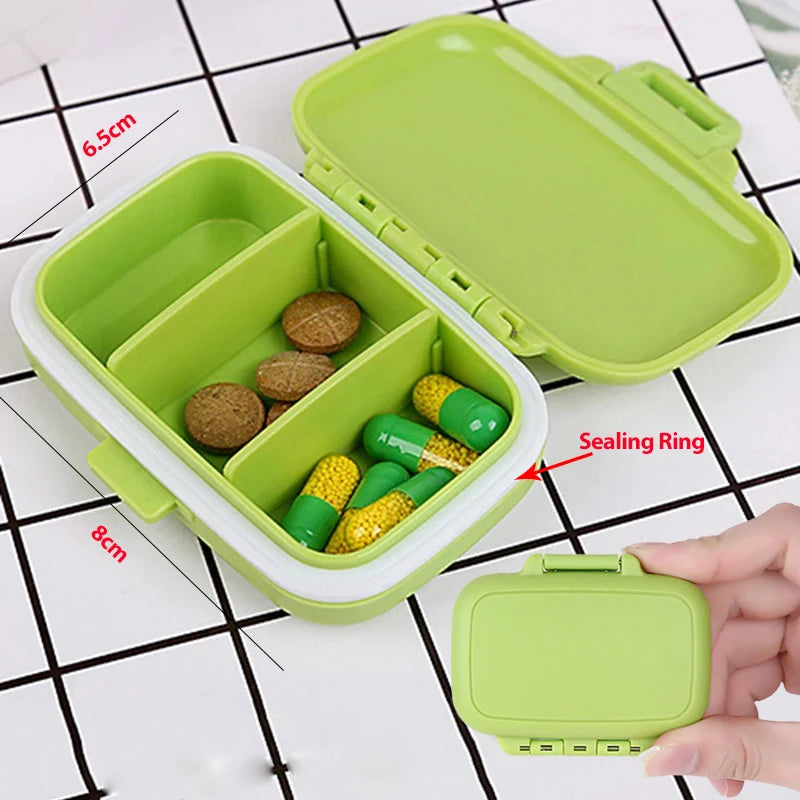 Folding Pill Case – Portable Medicine Organizer, Capsule & Tablet Storage Box, Empty Pillbox Container