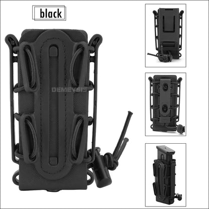 5.56mm & 7.62mm Tactical Fast Mag Pouch - MOLLE Belt Clip Soft Shell Rifle & 9mm Magazine Carrier