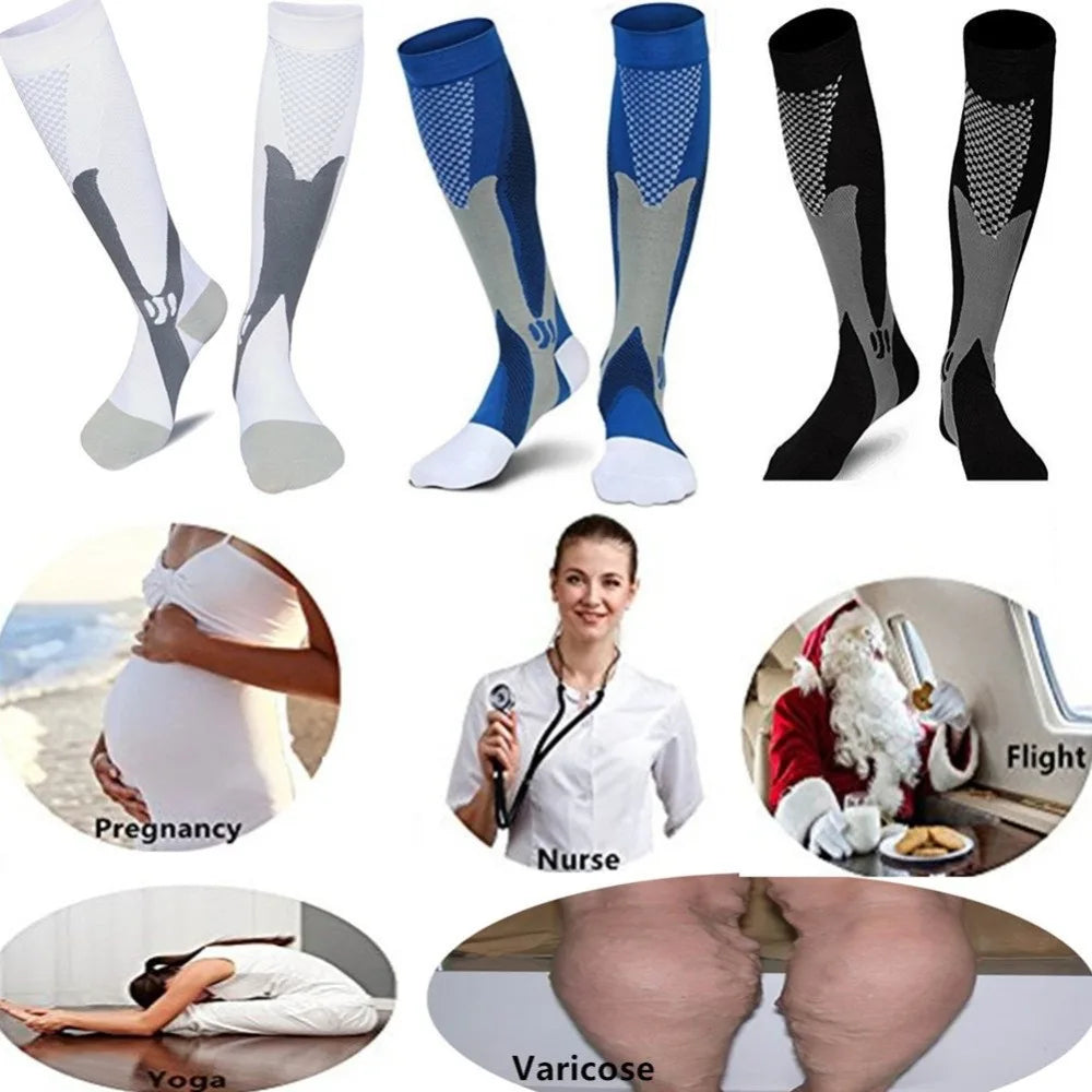 Compression Socks for Varicose Veins, Diabetics, and Sports – Nursing, Cycling, Running, Hiking Gift for Men