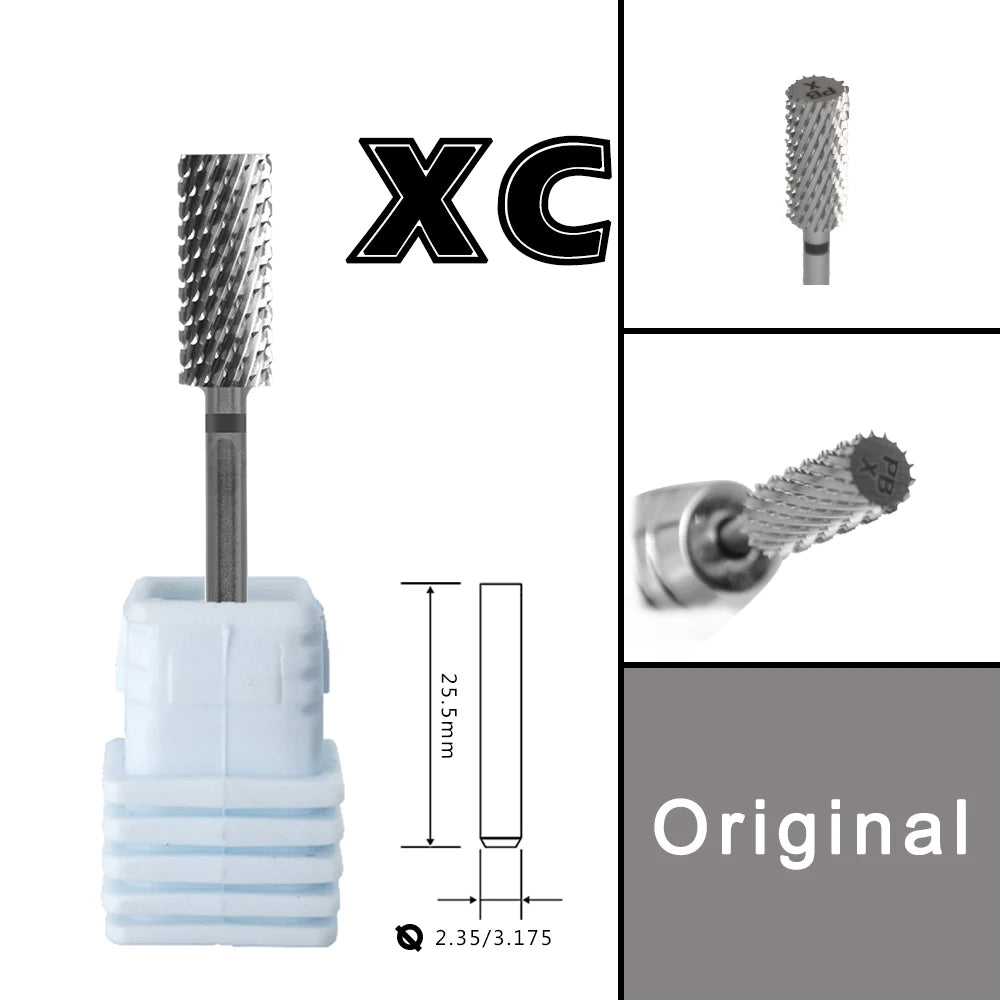 RolinStar 5.35 Small Barrel Silver Tungsten Steel Carbide Nail Drill Bits – Milling Cutter German Accessories