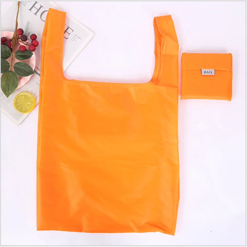 Eco-Friendly Reusable Shopping Bag — Foldable Shoulder Grocery & Market Tote for Supermarket and Everyday Use