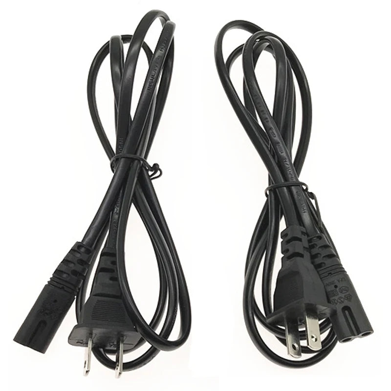 2-Pin US/EU to C7 C8 Power Extension Cable – Figure 8 LED Light & Laptop Cord for PS4, 0.6M/1.5M