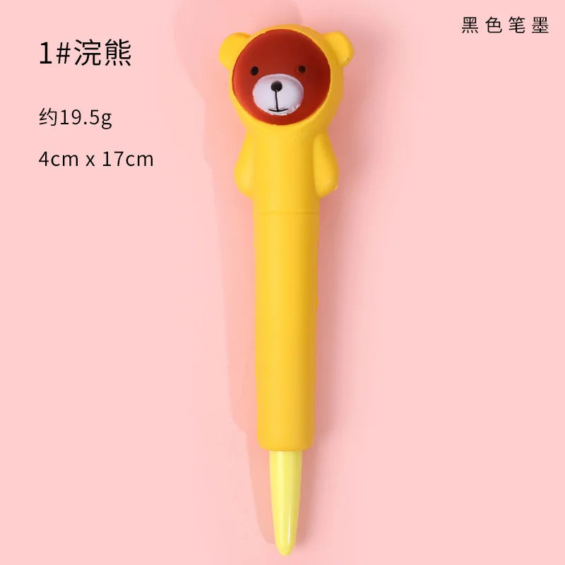 Cute Kawaii Slow-Rebound Gel Pen – Soft Sponge Stress Relief Pen for School, Office, and Creative Stationery