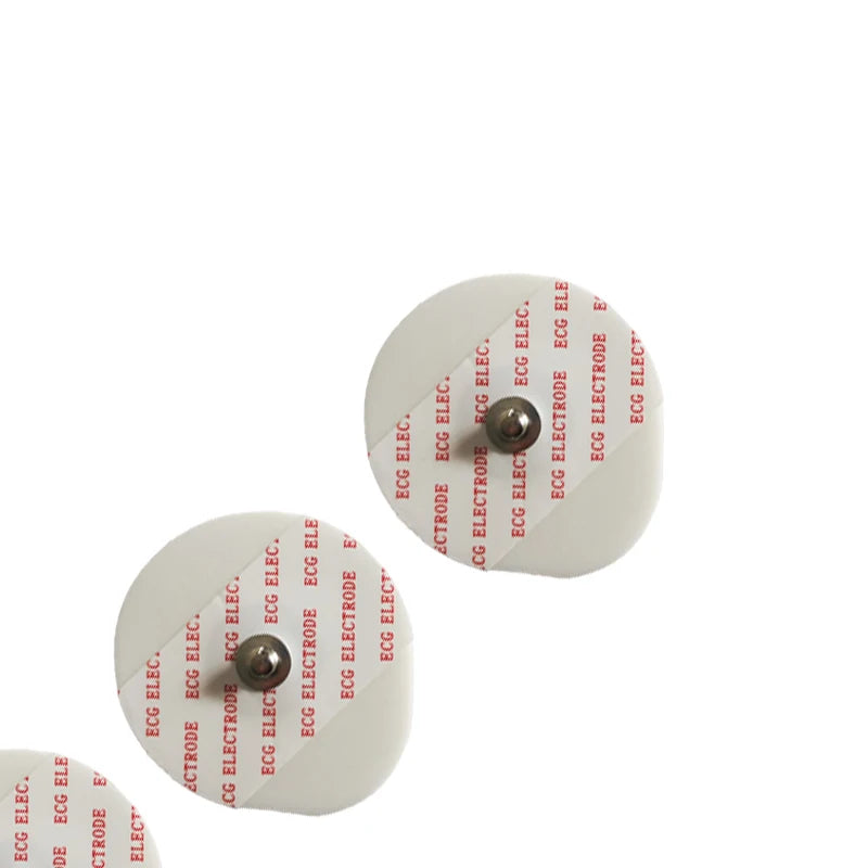 50-Pack Disposable ECG Electrodes — 43×46mm Non-Woven Medical Electrode Pads for EKG Accessories