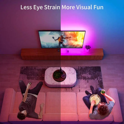 TV Backlight RGB LED Strip Light - Music Sync USB Powered for TV, Mirror & PC