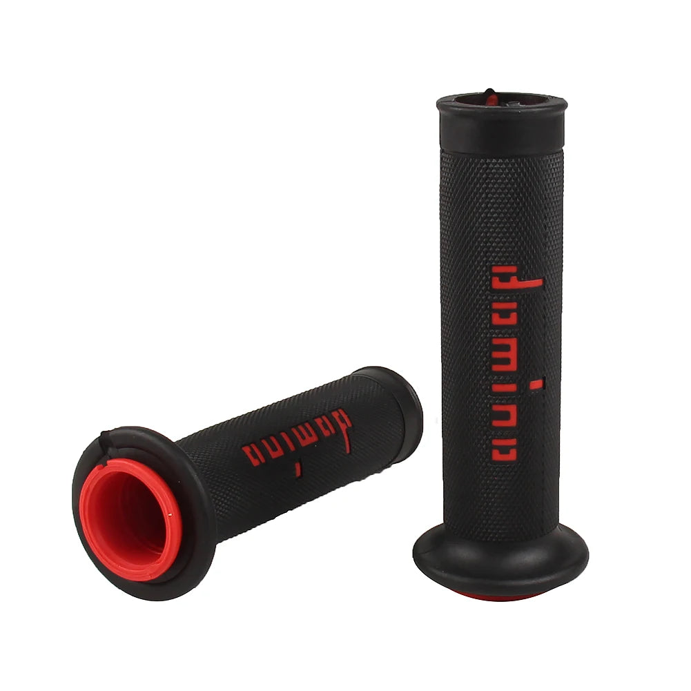 7/8" (22/24mm) Gel Rubber Domino Motorcycle Handlebar Grips — Universal for KTM Yamaha Pit Bike Motocross (9 Colors)