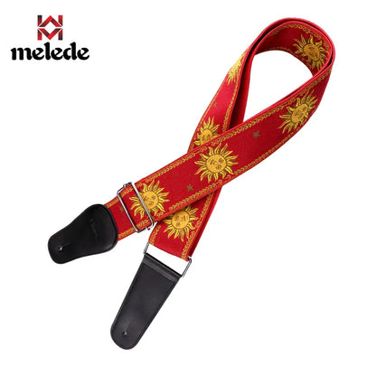 New High-Quality Cotton Guitar Strap – Adjustable Length, 6.2cm Wide for Acoustic & Electric Bass Guitars