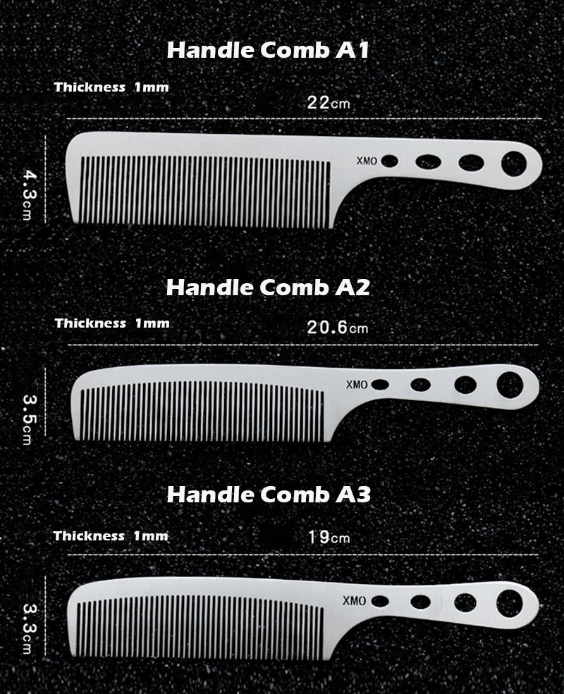 Brainbow Titanium Steel Hair Comb – Professional Anti-Static Salon Hairdressing Brush for Men