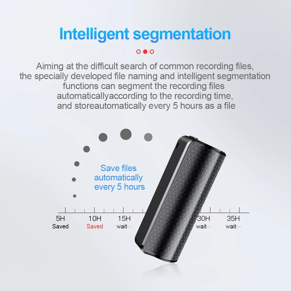 40Days Mini Digital Voice Recorder Pen – 8/16/32GB Audio MP3 Player with Magnetic Activation