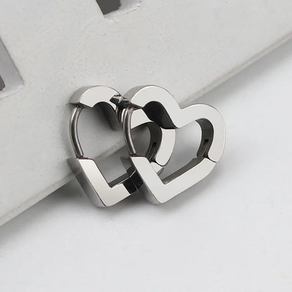 MEYRROYU Stainless Steel Mini Hoop Earrings – 3 Color Geometric Jewelry for Women & Men