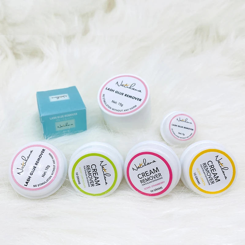 NATUHANA Eyelash Glue Remover - Quick Adhesive Unloading Cream for Eyelashes & Makeup Tools