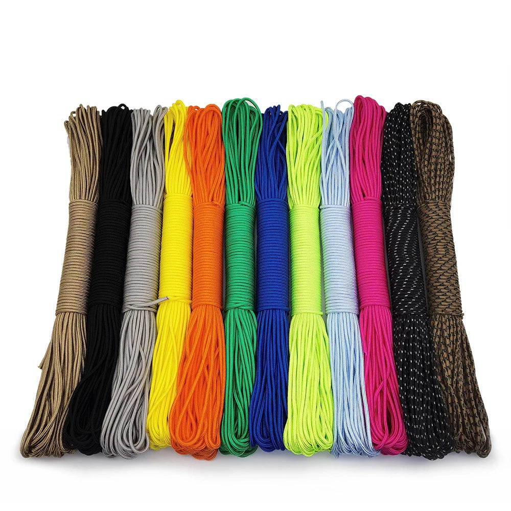 100FT 3mm Paracord Rope – Heavy Duty Parachute Cord for Hiking, Camping, Survival & DIY Bracelets