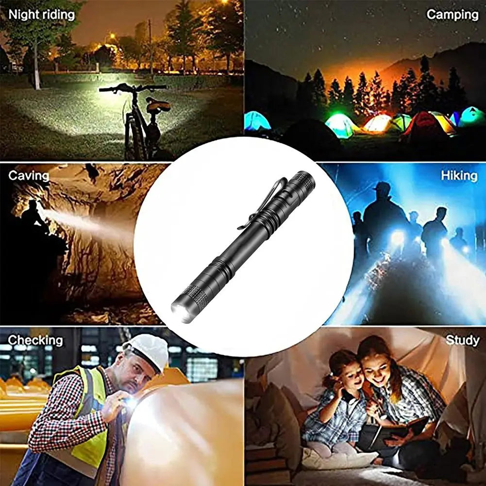 Mini Pen LED Flashlight – Waterproof Pocket Torch with Powerful LED for Camping and Hunting
