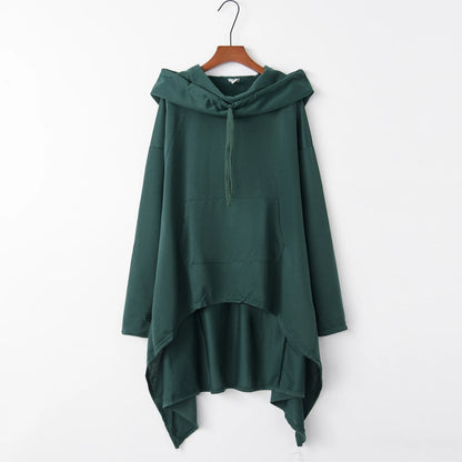 Fashion Trends European-Style Long Hoodie – New Solid Color Casual Pullover