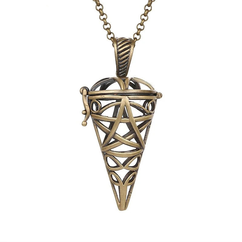 Mexico Music Ball Hollow Zircon Pendant Necklace – Vintage Perfume Aromatherapy Locket for Women