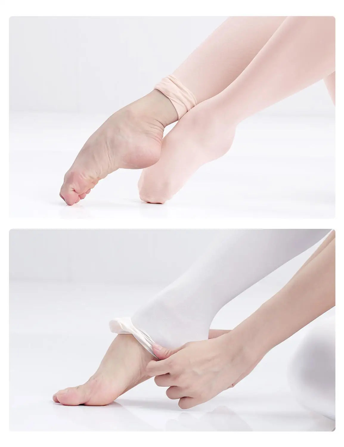 60D Convertible Ballet Tights - Seamless Dance Stockings with Foot Hole for Women