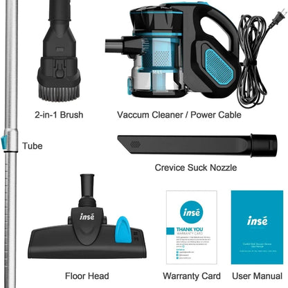 INSE I5 Corded Vacuum Cleaner – 18Kpa Suction, 600W Motor, Stick & Handheld for Home, Pet Hair, and Hard Floors