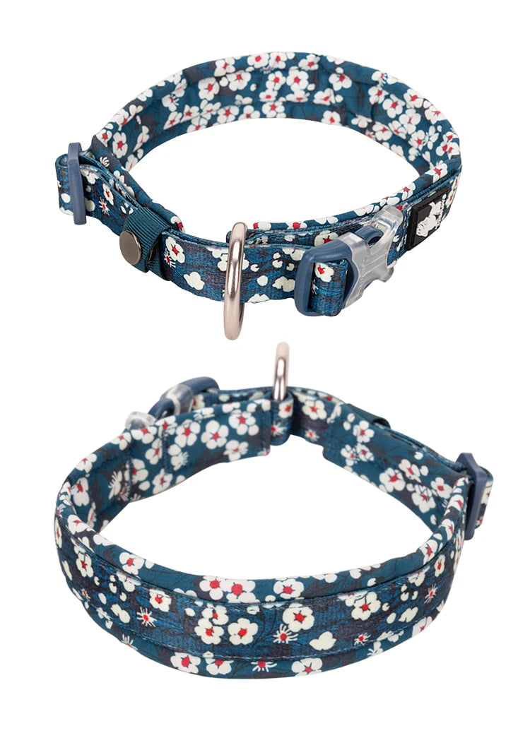 Truelove Floral Pet Collar – Padded Comfort Cushion, Camouflage Design for Small, Medium & Large Dogs, Outdoor Running Collar TLC5273