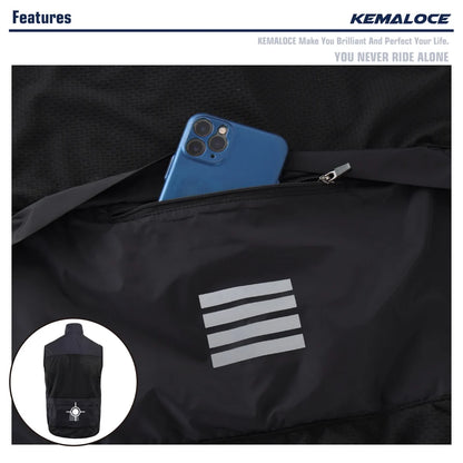 KEMALOCE 2023 Cycling Vest - Navy Blue Windproof Sleeveless Bicycle Gilet, Lightweight MTB Sports Wind Vest for Men