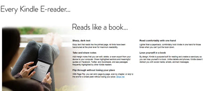 Original Kindle 6th & 8th Gen E-Book Reader, 6-Inch E-Ink Touchscreen, WiFi, No Light, Better Than Kobo E-Reader