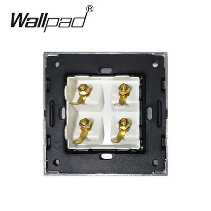 4 Pin Audio Wall Socket Panel - Luxury Crystal Glass Audio Video Sound Outlet 110V-250V