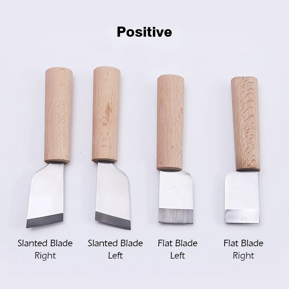 WUTA Professional Leather Craft Cutting Knife: High-Speed Steel Blade DIY Craft Tool - Right/Left-Handed Skiving and Sharpening