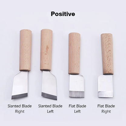 WUTA Professional Leather Craft Cutting Knife: High-Speed Steel Blade DIY Craft Tool - Right/Left-Handed Skiving and Sharpening