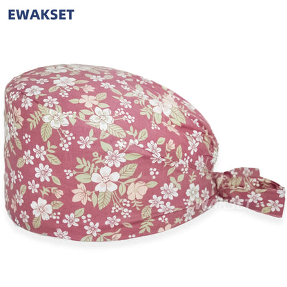 Unisex Soft Scrub Cap – Cartoon Print Surgical Hat for Men and Women, Operating Room Nursing Accessories