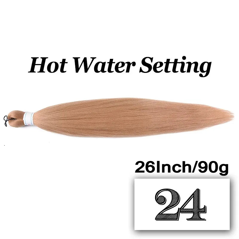 26-Inch Pre-Stretched Braiding Hair Extensions – Synthetic Afro Crochet Braids for DIY, Jumbo Braid in Purple, Pink, Peach & Red