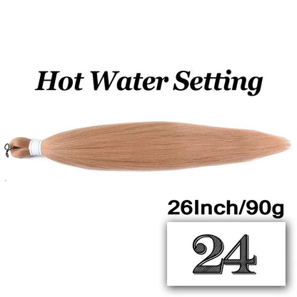26-Inch Pre-Stretched Braiding Hair Extensions – Synthetic Afro Crochet Braids for DIY, Jumbo Braid in Purple, Pink, Peach & Red