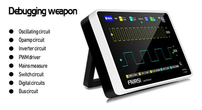 FNIRSI-1013D Digital Tablet Oscilloscope – Dual Channel, 100MHz Bandwidth, 1GS/s Sampling Rate, 7-Inch Mini Scope
