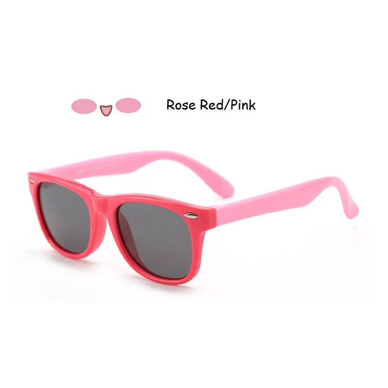 Kids Polarized Sunglasses – Classic Designer UV Protection Eyewear with TAC Lenses & TR90 Flexible Safety Frame for Boys & Girls