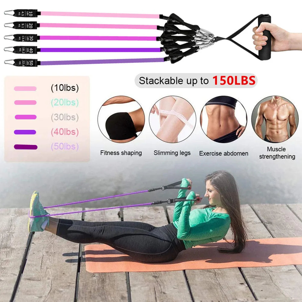 300lb Booty Resistance Band Set – Elastic Workout Harness for Home, Gym, Training & Dumbbell Exercises