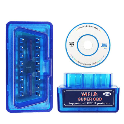Effortless Car Diagnostics: Super Mini ELM327 V2.1 Bluetooth OBD2 Scanner - Compatible with Android & iOS, OBD II Code Reader for Easy Car Maintenance