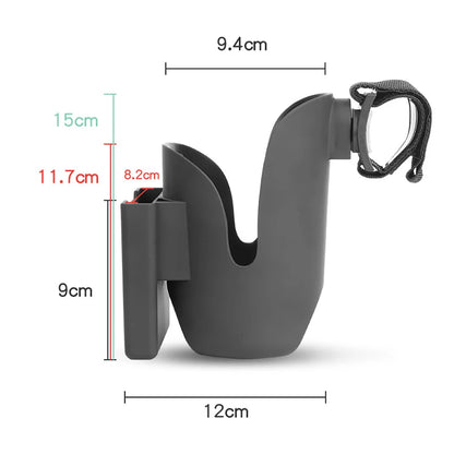 Universal Stroller Cup & Phone Holder – Water Bottle Support Accessory for Baby Carriages, ABS Material
