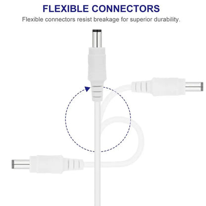 DC 12V Power Adapter Extension Cable – 5.5*2.1mm Male to Female Cord for CCTV Camera & Router, 1M to 10M Lengths