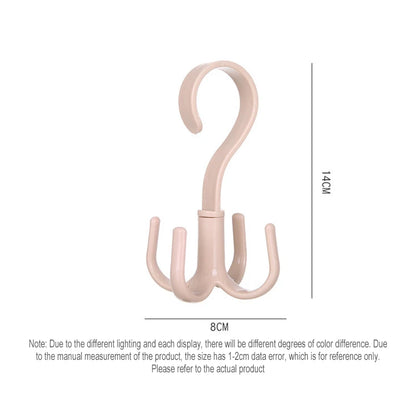 Space-Saving Rotated Hanger Hooks - Wardrobe Clothes Rack Organizer for Bags, Shoes, Belts, Scarves, and More