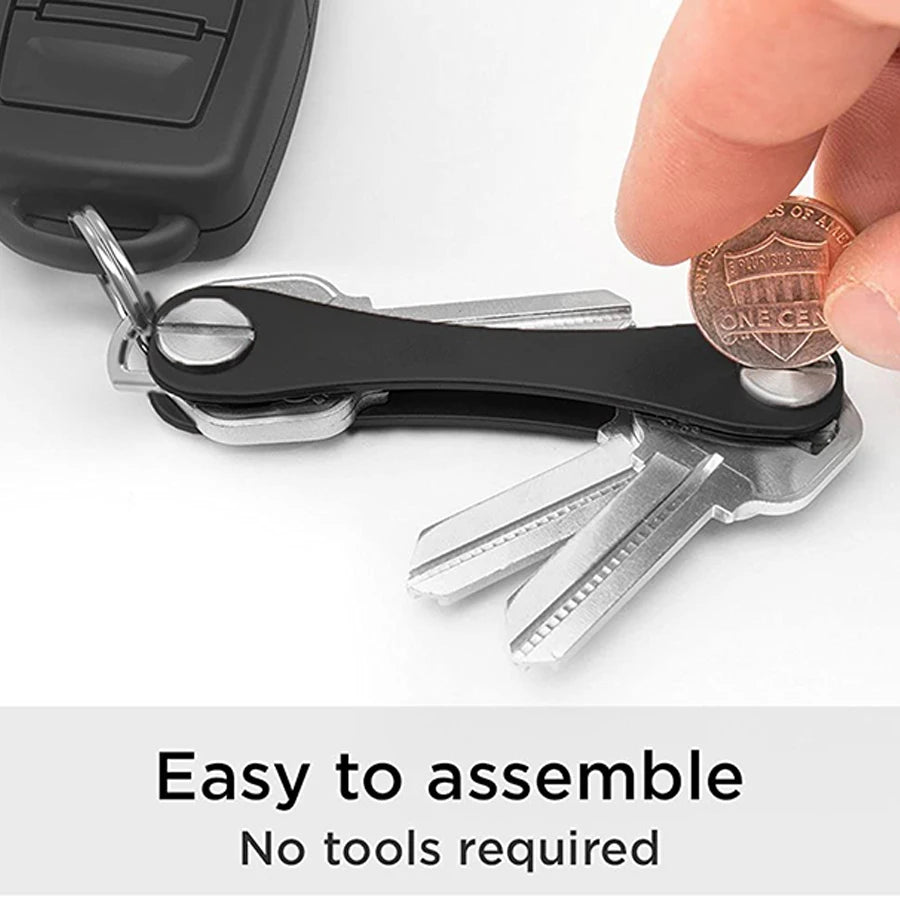EDC Smart Key Holder Wallet – Compact Metal Keychain Organizer for Car & Door Keys, Pocket Tools