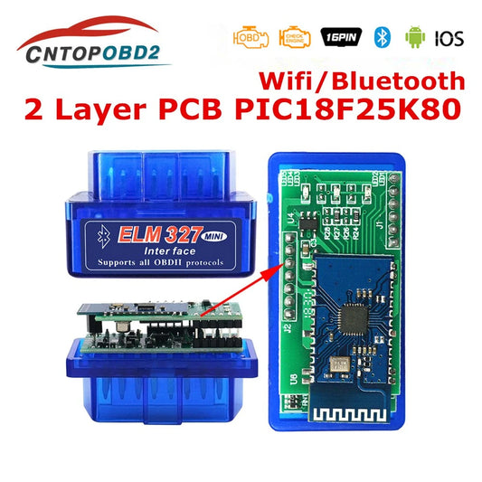 Super Mini ELM327 V1.5 OBD2 Scanner - Bluetooth & WiFi Car Diagnostic Tool for Android iOS