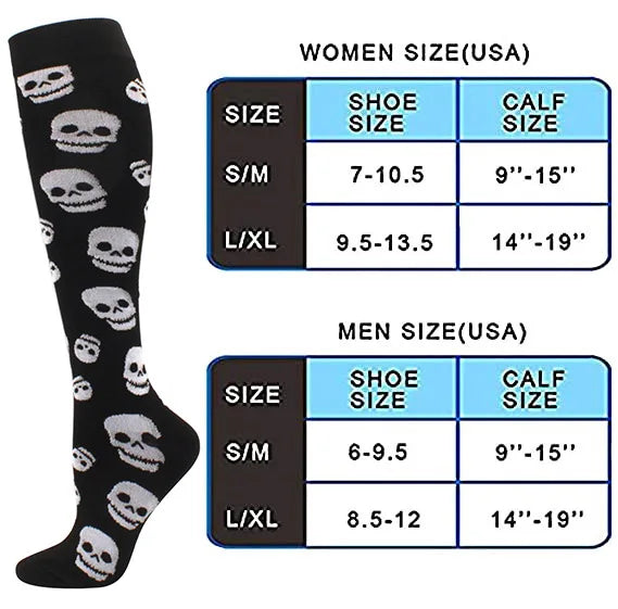 Compression Support Socks for Men & Women – Running Nursing Stockings for Edema, Varicose Veins & Blood Circulation Sports Wear