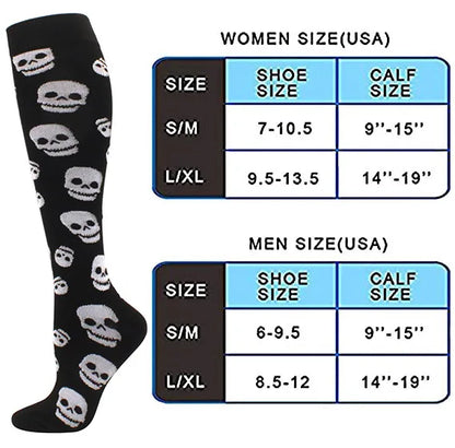 Compression Support Socks for Men & Women – Running Nursing Stockings for Edema, Varicose Veins & Blood Circulation Sports Wear