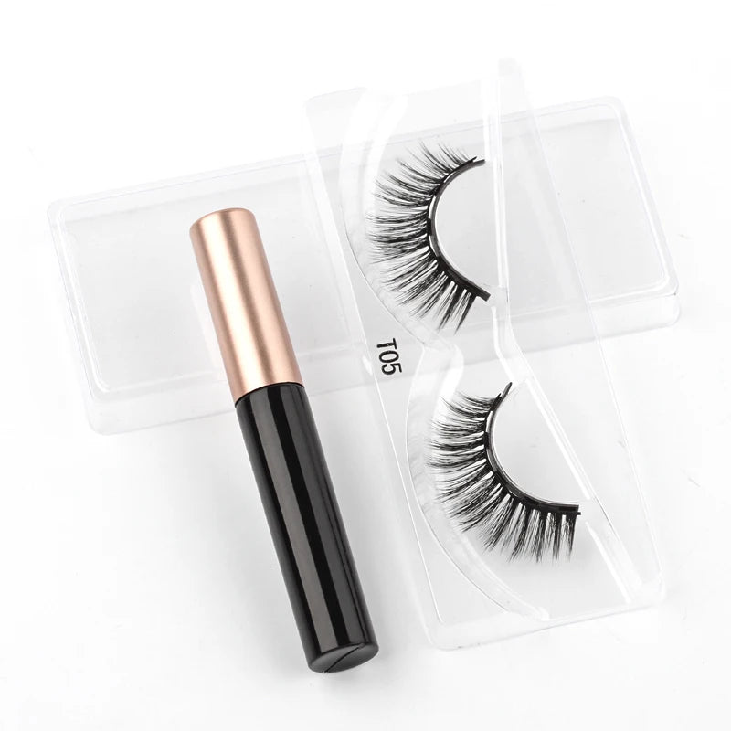 3D Magnetic Mink Eyelashes with Magnetic Eyeliner – Short False Lashes, Handmade, Long-Lasting Eye Makeup Tool