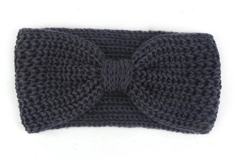 Women's Solid Color Knitted Headband – Elastic Twisted Turban Headwrap, Winter Hair Band for Girls, Fashion Hair Accessories