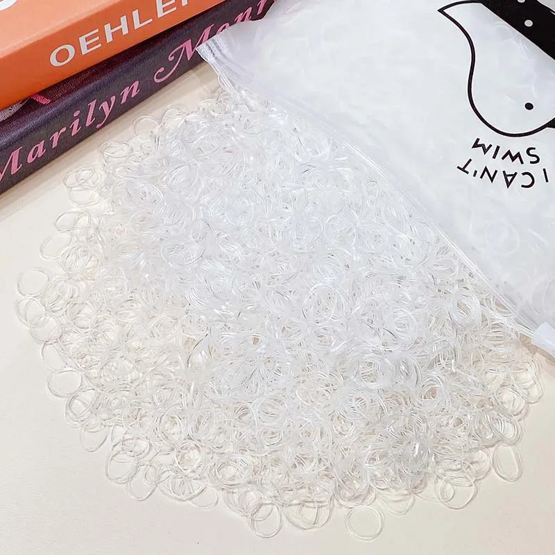 1000pcs Colorful Disposable Rubber Hair Bands for Girls – Small Ponytail Scrunchies, Fashion Hair Accessories Pack