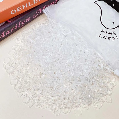 1000pcs Colorful Disposable Rubber Hair Bands for Girls – Small Ponytail Scrunchies, Fashion Hair Accessories Pack