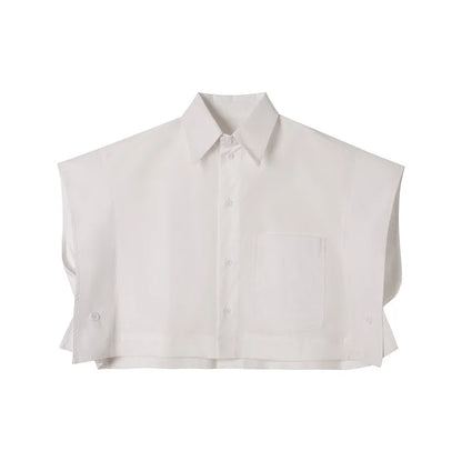 Men’s Wide Shoulder Sleeveless Shirt – Loose Casual Short Style Streetwear, Japan & Korea Fashion