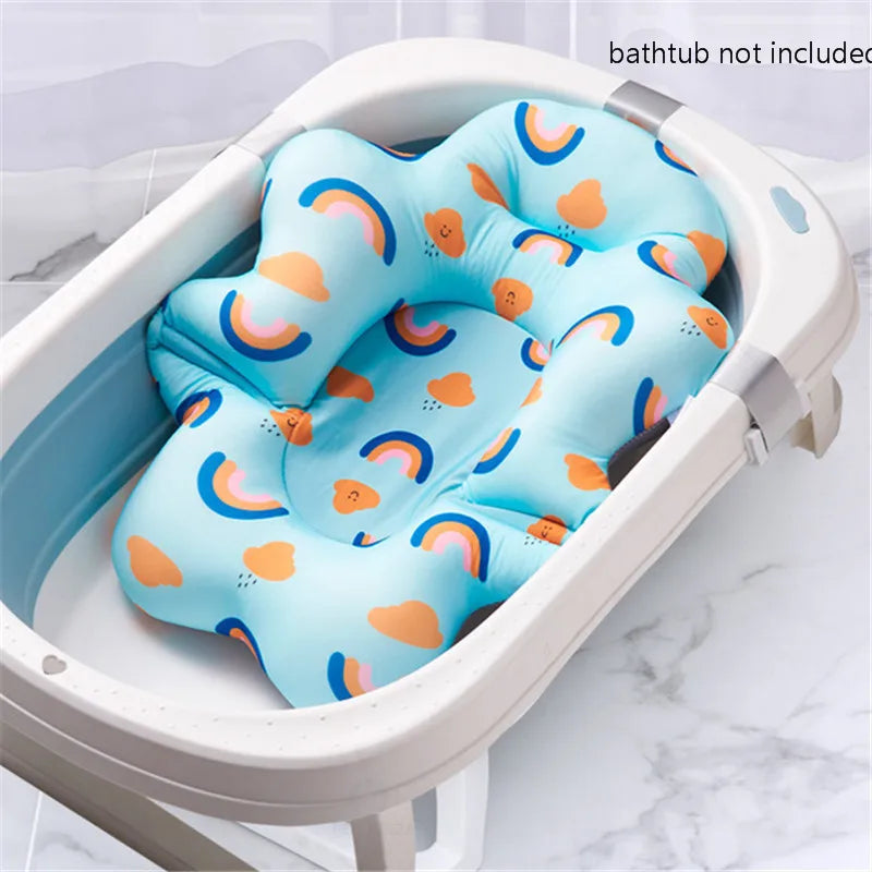 Non-Slip Baby Bath Cushion – Newborn Safety Support Pad & Soft Bathtub Mat