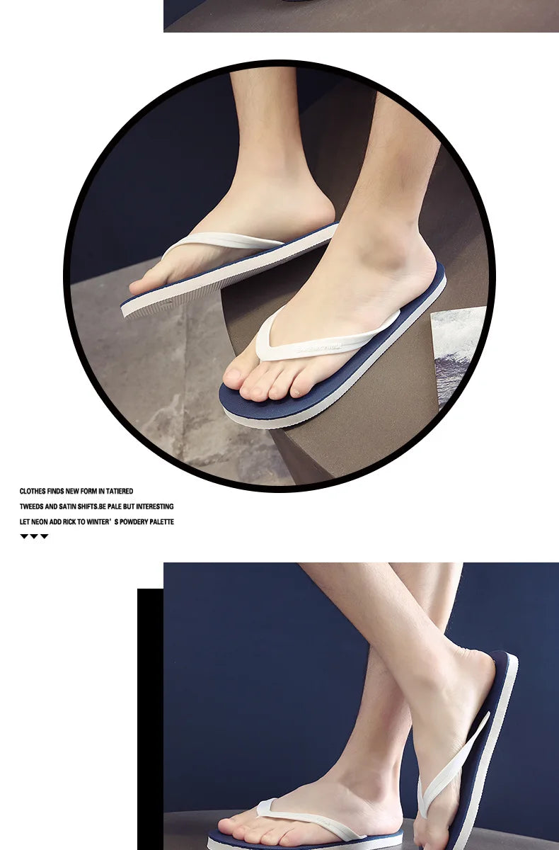 Men’s Summer Beach Sandals – Anti-Slip, Breathable Casual Flip Flops & Outdoor Slippers for Couples