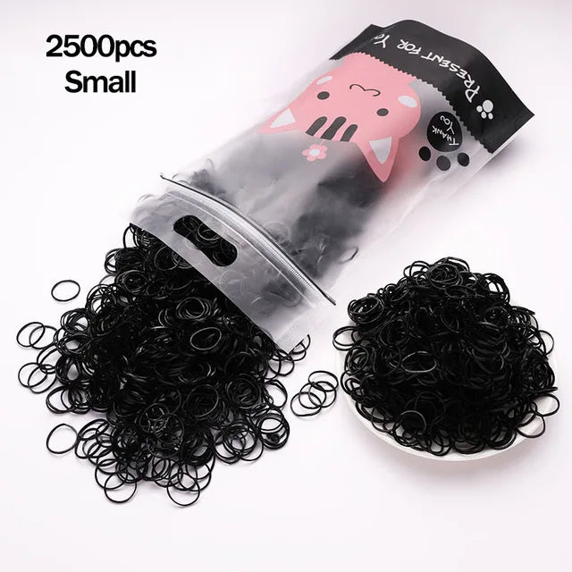 1000pcs Colorful Disposable Rubber Hair Bands for Girls – Small Ponytail Scrunchies, Fashion Hair Accessories Pack